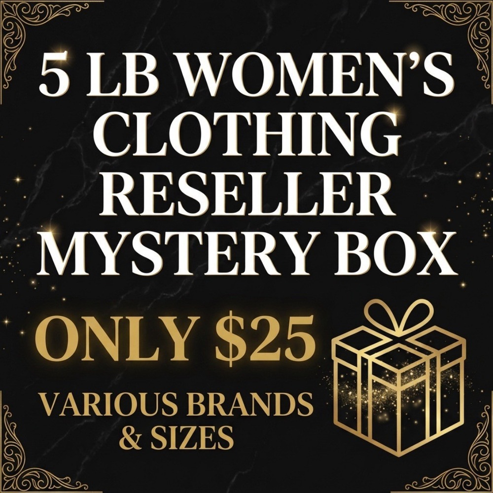 Bulk Clothing 5LB Bale Bundle Lot, Reseller Mystery Box, Vintage Modern